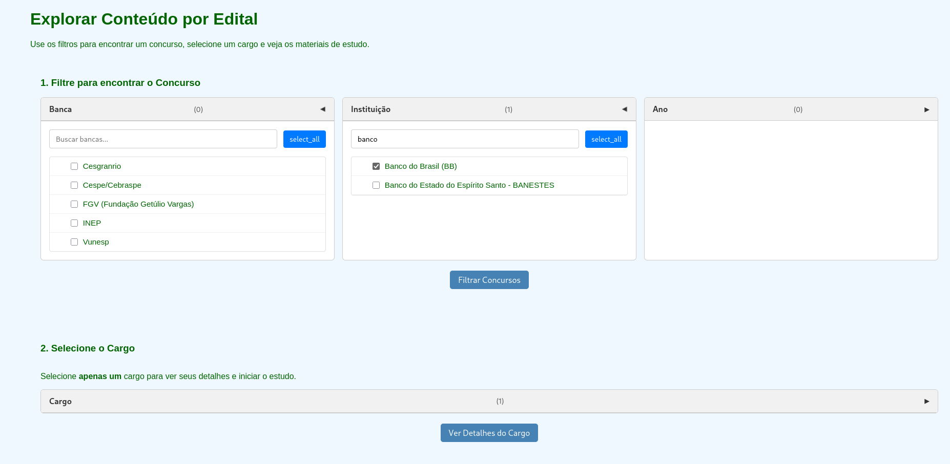 Filtragem por Tópicos do Edital